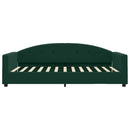 daybed med madras 100x200 cm velour mørkegrøn