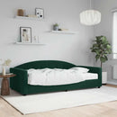 daybed med madras 100x200 cm velour mørkegrøn