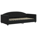 daybed med madras 100x200 cm velour sort