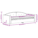daybed med madras 100x200 cm velour sort