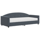 daybed med madras 90x190 cm velour mørkegrå