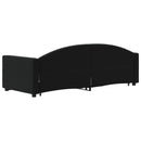 daybed med udtræk 80x200 cm velour sort