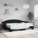 daybed med udtræk 80x200 cm velour sort