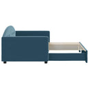daybed med udtræk 90x200 cm velour blå