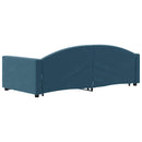 daybed med udtræk 90x200 cm velour blå
