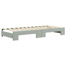 daybed med udtræk 90x200 cm velour lysegrå