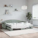 daybed med udtræk 90x200 cm velour lysegrå