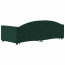daybed med udtræk 90x200 cm velour mørkegrøn