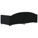 daybed med udtræk 90x200 cm velour sort