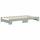 daybed med udtræk 100x200 cm velour lysegrå