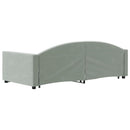 daybed med udtræk 90x190 cm velour lysegrå