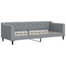 daybed med madras 80x200 cm stof lysegrå