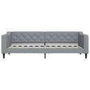 daybed med madras 80x200 cm stof lysegrå