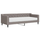 daybed med madras 80x200 cm stof gråbrun