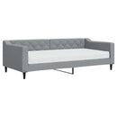 daybed med madras 90x200 cm stof lysegrå