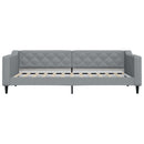 daybed med madras 90x200 cm stof lysegrå