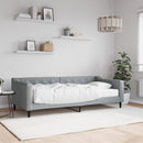 daybed med madras 90x200 cm stof lysegrå