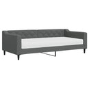 daybed med madras 90x200 cm stof mørkegrå