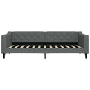 daybed med madras 90x200 cm stof mørkegrå