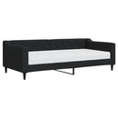 daybed med madras 90x200 cm stof sort