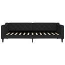daybed med madras 90x200 cm stof sort