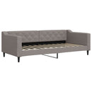 daybed med madras 90x200 cm stof gråbrun