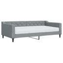 daybed med madras 100x200 cm stof lysegrå