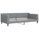 daybed med madras 100x200 cm stof lysegrå