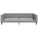 daybed med madras 100x200 cm stof lysegrå