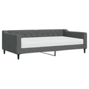 daybed med madras 100x200 cm stof mørkegrå