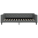 daybed med madras 100x200 cm stof mørkegrå