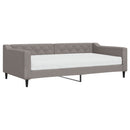 daybed med madras 100x200 cm stof gråbrun