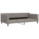 daybed med madras 100x200 cm stof gråbrun