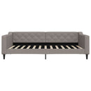 daybed med madras 100x200 cm stof gråbrun