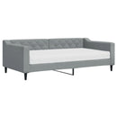 daybed med madras 90x190 cm stof lysegrå