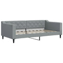 daybed med madras 90x190 cm stof lysegrå