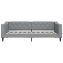 daybed med madras 90x190 cm stof lysegrå