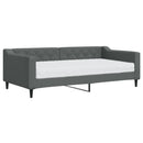 daybed med madras 90x190 cm stof mørkegrå