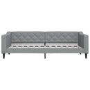 daybed med udtræk 80x200 cm stof lysegrå