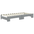 daybed med udtræk 80x200 cm stof lysegrå