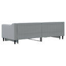 daybed med udtræk 80x200 cm stof lysegrå