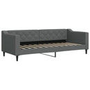 daybed med udtræk 80x200 cm stof mørkegrå