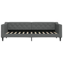 daybed med udtræk 80x200 cm stof mørkegrå