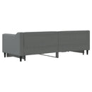 daybed med udtræk 80x200 cm stof mørkegrå