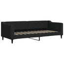 daybed med udtræk 80x200 cm stof sort