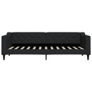 daybed med udtræk 80x200 cm stof sort