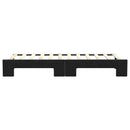 daybed med udtræk 80x200 cm stof sort