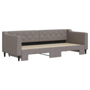 daybed med udtræk 80x200 cm stof gråbrun