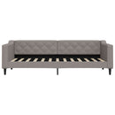 daybed med udtræk 80x200 cm stof gråbrun