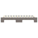 daybed med udtræk 80x200 cm stof gråbrun